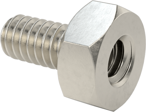 Erkek-Dişi Dişli Altıgen Ara Parça, 18-8 Paslanmaz Çelik, 1/2" Altıgen Boyutu, 7/32" Uzunluk, 1/4“-20 ila 1/4”-20 Diş