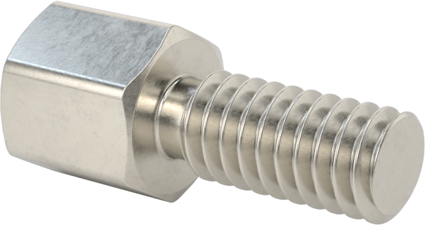 Erkek-Dişi Dişli Altıgen Ara Parça, 18-8 Paslanmaz Çelik, 1/4" Altıgen, 1/4" Uzunluk, 8-32 ila 8-32 Diş