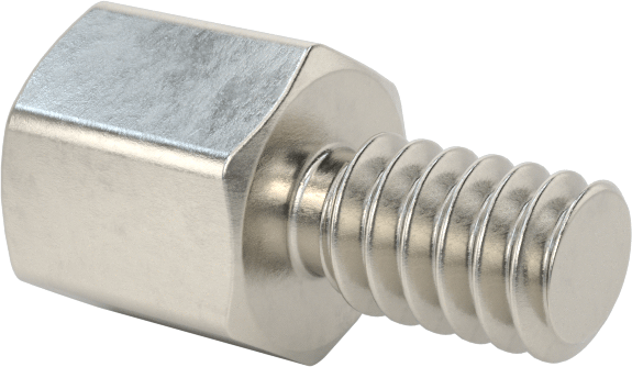 Erkek-Dişi Dişli Altıgen Ara Parça, 18-8 Paslanmaz Çelik, 3/16" Altıgen, 3/16" Uzunluk, 4-40 - 4-40 Diş