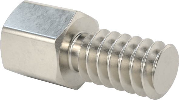 Erkek-Dişi Dişli Altıgen Ara Parça, 18-8 Paslanmaz Çelik, 3/16" Altıgen, 3/16" Uzunluk, 6-32 - 6-32 Diş