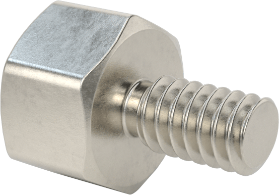 Erkek-Dişi Dişli Altıgen Ara Parça, 18-8 Paslanmaz Çelik, 3/16" Altıgen, 1/8" Uzunluk, 2-56 ila 2-56 Diş