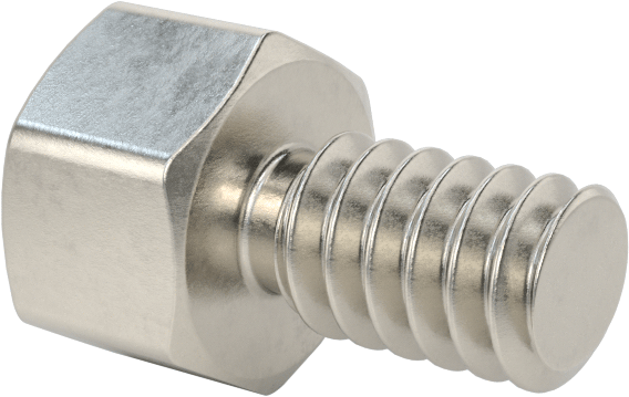 Erkek-Dişi Dişli Altıgen Ara Parça, 18-8 Paslanmaz Çelik, 3/16" Altıgen, 1/8" Uzunluk, 4-40 - 4-40 Diş