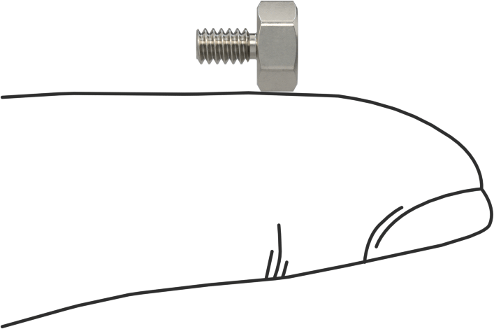 Erkek-Dişi Dişli Altıgen Ara Parça, 18-8 Paslanmaz Çelik, 1/4" Altıgen, 1/8" Uzunluk, 4-40 - 4-40 Diş