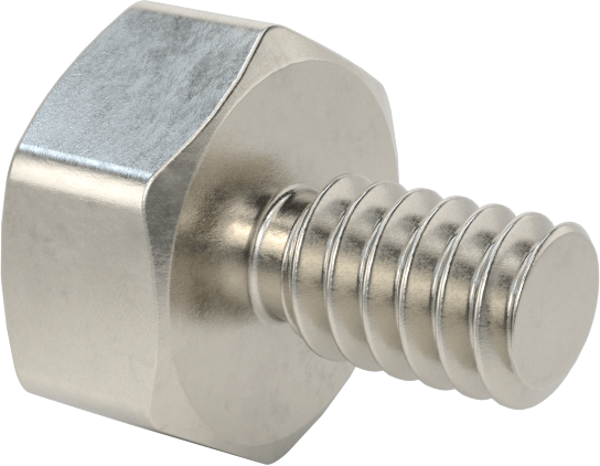Erkek-Dişi Dişli Altıgen Ara Parça, 18-8 Paslanmaz Çelik, 1/4" Altıgen, 1/8" Uzunluk, 4-40 - 4-40 Diş