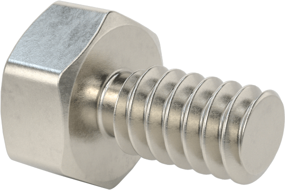 Erkek-Dişi Dişli Altıgen Ara Parça, 18-8 Paslanmaz Çelik, 1/4" Altıgen, 1/8" Uzunluk, 6-32 - 6-32 Diş
