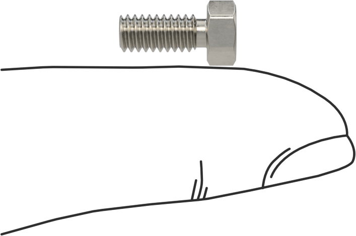 Erkek-Dişi Dişli Altıgen Ara Parça, 18-8 Paslanmaz Çelik, 1/4" Altıgen, 1/8" Uzunluk, 8-32 ila 8-32 Diş