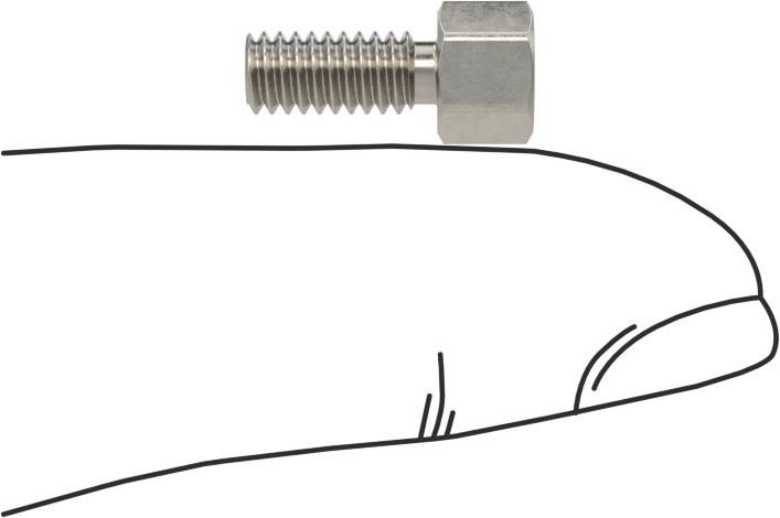 Erkek-Dişi Dişli Altıgen Ara Parça, 18-8 Paslanmaz Çelik, 1/4" Altıgen, 3/16" Uzunluk, 8-32 ila 8-32 Diş