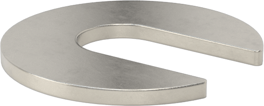 18-8 Paslanmaz Çelik Kolay Takılan Oluklu Pul, 1/2" Vida Boyutu için, 1.500" OD