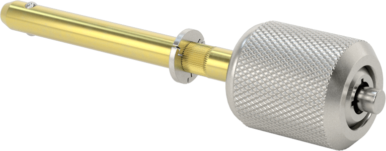 Anahtarlı Çift Kilitli Hızlı Açma Pimi, 1/4" Çap, 1-1/2" Kullanılabilir Uzunluk