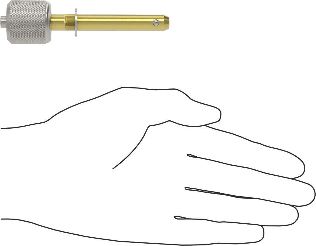 Anahtarlı Çift Kilitli Hızlı Açma Pimi, 3/8" Çap, 1-3/4" Kullanılabilir Uzunluk