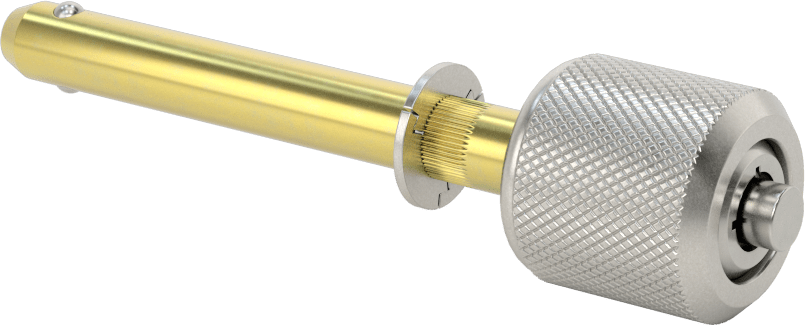 Anahtarlı Çift Kilitli Hızlı Açma Pimi, 3/8" Çap, 2" Kullanılabilir Uzunluk