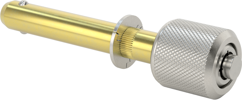 Anahtarlı Çift Kilitli Hızlı Açma Pimi, 1/2" Çap, 2" Kullanılabilir Uzunluk