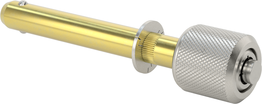 Anahtarlı Çift Kilitli Hızlı Açma Pimi, 1/2" Çap, 2-1/2" Kullanılabilir Uzunluk