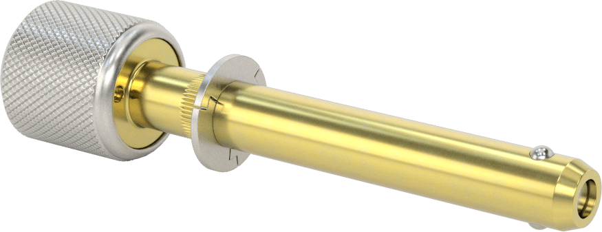 Anahtarlı Çift Kilitli Hızlı Açma Pimi, 1/2" Çap, 2-1/2" Kullanılabilir Uzunluk