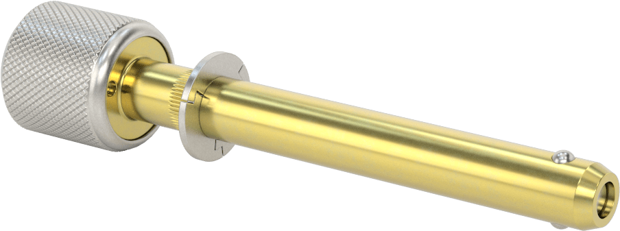 Anahtarlı Çift Kilitli Hızlı Açma Pimi, 1/2" Çap, 3" Kullanılabilir Uzunluk