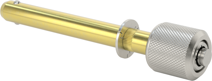 Anahtarlı Çift Kilitli Hızlı Açma Pimi, 1/2" Çap, 3" Kullanılabilir Uzunluk