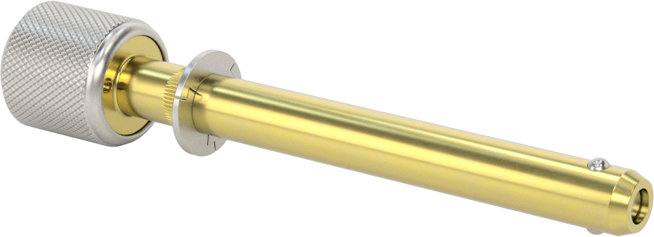 Anahtarlı Çift Kilitli Hızlı Açma Pimi, 1/2" Çap, 3-1/2" Kullanılabilir Uzunluk