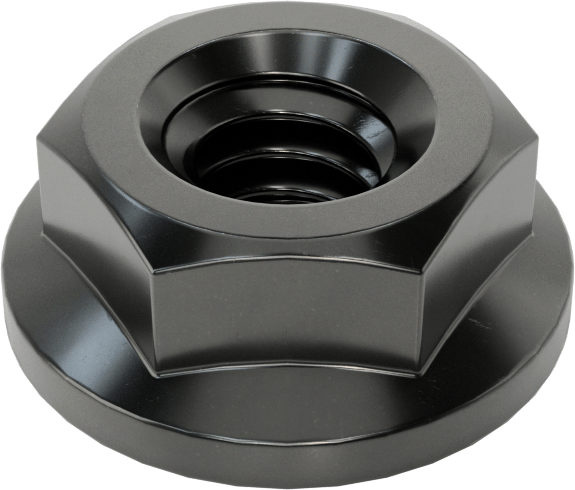Yüksek Mukavemetli Çelik Flanş Somunu, 1/4"-20 Diş Boyutu, 7/16“ Genişlik x 15/64” Yükseklik