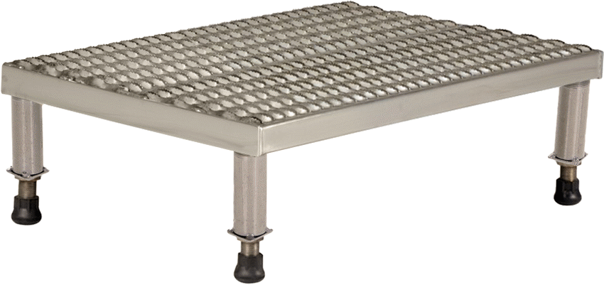 Korozyona Dayanıklı Çalışma Platformu, 11“-17” Toplam Yükseklik, 35 inç Genişlik x 24 inç Derinlik