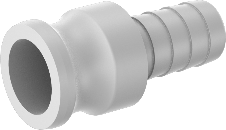 Polipropilen Kam-ve-Yuva Hortum Bağlantısı, Yiyecek ve İçecek için, Boyut 3/4, Plug, 3/4" Hortum İç Çapı için