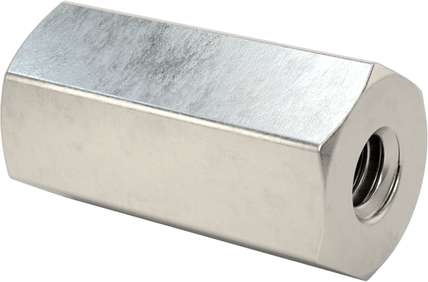 Korozyona Dayanıklı 18-8 Paslanmaz Çelik Dişi Dişli Altıgen Ara Parça, 1/8" Altıgen Boyutu, 1/4" Uzunluk, 0-80 Diş Boyutu