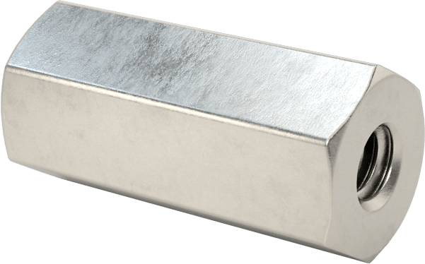 Korozyona Dayanıklı 18-8 Paslanmaz Çelik Dişi Dişli Altıgen Ara Parça, 1/8" Altıgen Boyutu, 9/32" Uzunluk, 0-80 Diş Boyutu