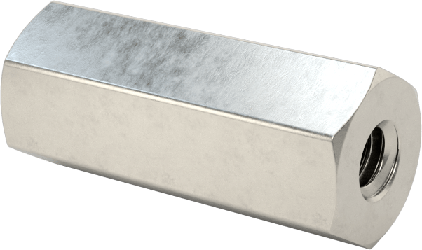 Korozyona Dayanıklı 18-8 Paslanmaz Çelik Dişi Dişli Altıgen Ara Parça, 1/8" Altıgen Boyutu, 5/16" Uzunluk, 0-80 Diş Boyutu