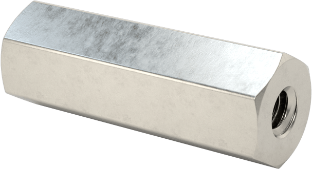 Korozyona Dayanıklı 18-8 Paslanmaz Çelik Dişi Dişli Altıgen Ara Parça, 1/8" Altıgen Boyutu, 3/8" Uzunluk, 0-80 Diş Boyutu