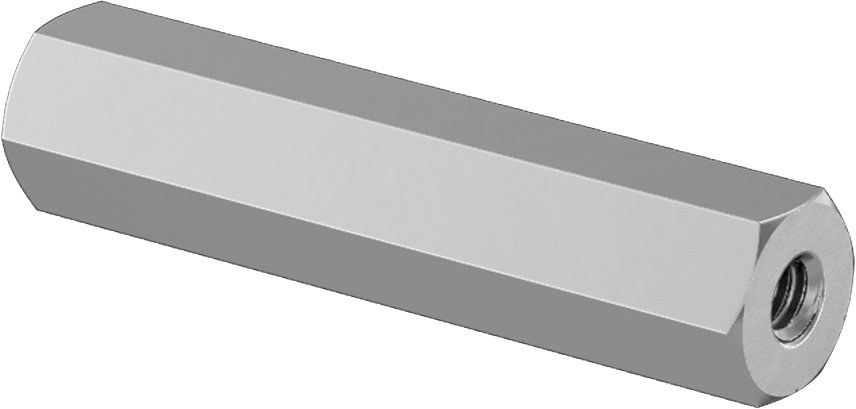 Korozyona Dayanıklı 18-8 Paslanmaz Çelik Dişi Dişli Altıgen Ara Parça, 3/16" Altıgen Boyut, 7/8" Uzunluk, 2-56 Diş Boyutu
