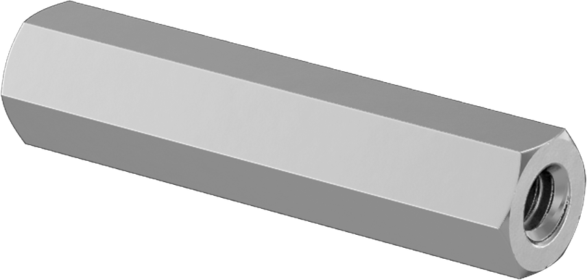 Korozyona Dayanıklı 18-8 Paslanmaz Çelik Dişi Dişli Altıgen Ara Parça, 3/16" Altıgen Boyut, 7/8" Uzunluk, 4-40 Diş Boyutu