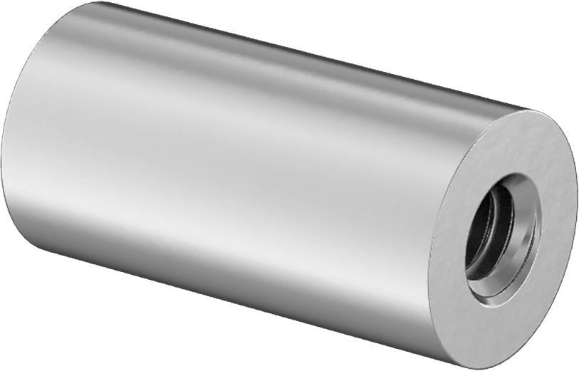 Dişli Yuvarlak Ayırıcı, 18-8 Paslanmaz Çelik, 1/8" OD, 1/4" Uzunluk, 0-80 Diş Boyutu