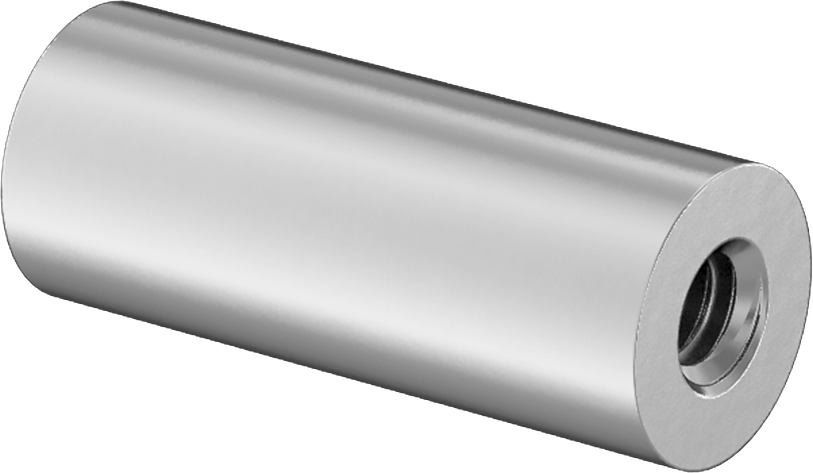 Dişli Yuvarlak Ayırıcı, 18-8 Paslanmaz Çelik, 1/8" OD, 5/16" Uzunluk, 0-80 Diş Boyutu