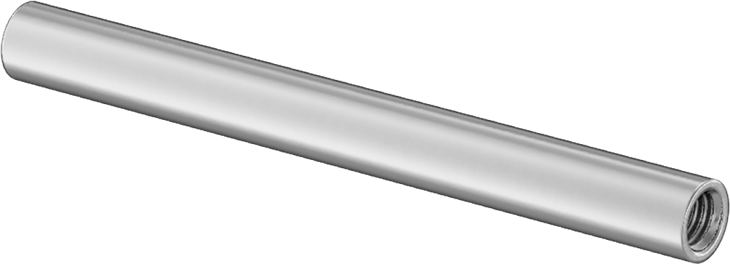 Dişli Yuvarlak Ayırıcı, 18-8 Paslanmaz Çelik, 1/4" OD, 2-1/2" Uzunluk, 10-32 Diş Boyutu