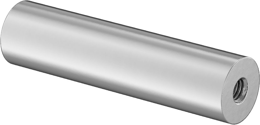 Dişli Yuvarlak Ayırıcı, 18-8 Paslanmaz Çelik, 1/2" OD, 2" Uzunluk, 10-32 Diş Boyutu