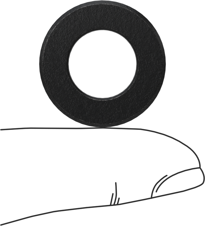 Çelik Yapısal Pul, M12 Vida Boyutu için, 13.0 mm ID, 24.0 mm OD