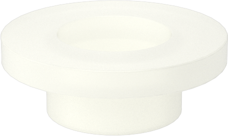 Naylon Düz Kenarlı Yalıtım Manşonu Pulları, 1/4" Vida Boyutu için, 0.513" OD, 0,188" Toplam Yükseklik