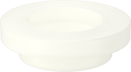Naylon Düz Kenarlı Yalıtım Manşonu Pulları, 1/4" Vida Boyutu için, 0,124" Toplam Yükseklik, Krem