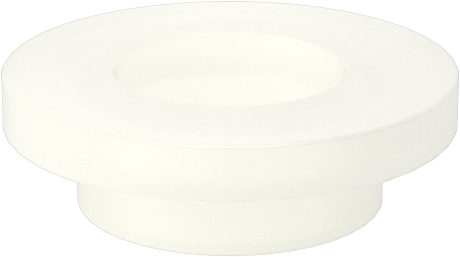 Naylon Düz Kenarlı Yalıtım Manşonu Pulları, 1/4" Vida Boyutu için, 0,155" Toplam Yükseklik, Krem
