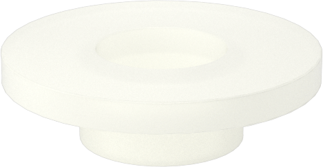 Naylon Düz Kenarlı Yalıtım Manşonu Pulları, 1/4" Vida Boyutu için, 0.63" OD, 0,188" Toplam Yükseklik, Krem