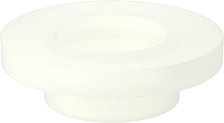 Naylon Düz Kenarlı Yalıtım Manşonu Pulları, 1/4" Vida Boyutu için, 0,157" Toplam Yükseklik, Krem