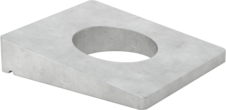 I-Kirişler için Tesviye Pulları, Sıcak Daldırma Galvanizli Çelik, M20 Vida Boyutu için, 22 mm ID