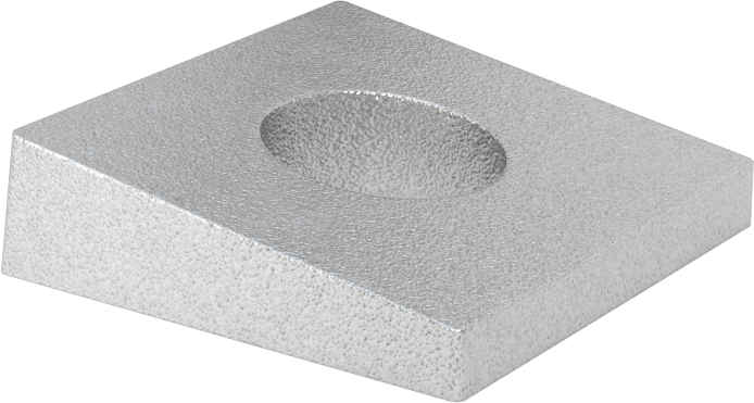 I-Kirişler için Demir Tesviye Pulları, 1/2" Vida Boyutu, 0.562" ID