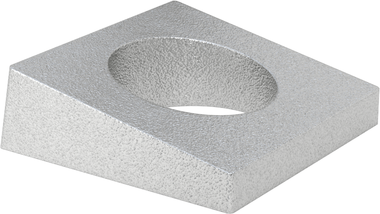 I-Kirişler için Demir Tesviye Pulları, 1-1/4" Vida Boyutu, 1.375" ID
