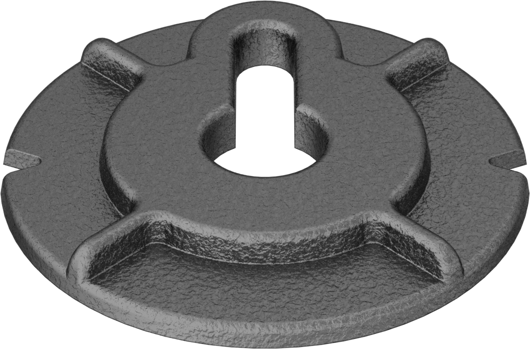 Çentikli Pul, 1/2" Vida Boyutu, 0.563" ID, 2.500" OD