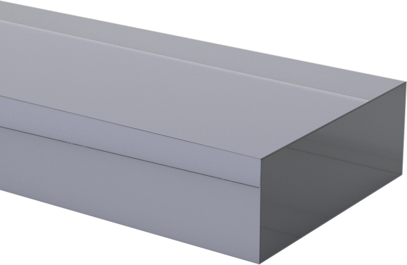 Darbeye Dayanıklı Polikarbonat Sıkı Toleranslı Çubuk, Yarı Şeffaf Gri, 2" x 12" x 3/4"
