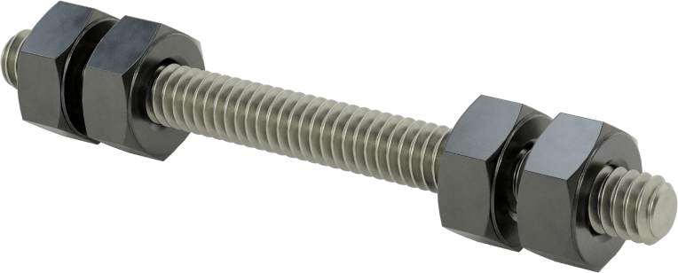 Altıgen Somunlu Dişli Çubuk, B7 Sınıfı, 1/4"-20 Diş Boyutu, 3" Uzunluk