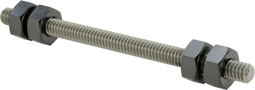 Altıgen Somunlu Dişli Çubuk, B7 Sınıfı, 1/4"-20 Diş Boyutu, 4" Uzunluk