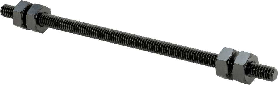 Altıgen Somunlu Dişli Çubuk, B7 Sınıfı, 1/4"-20 Diş Boyutu, 6 inç Uzunluk