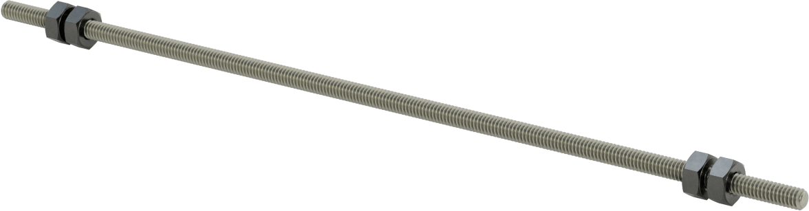 Altıgen Somunlu Dişli Çubuk, B7 Sınıfı, 1/4"-20 Diş Boyutu, 12" Uzunluk