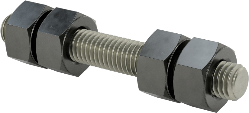 Altıgen Somunlu Dişli Çubuk, B7 Sınıfı, 1/2"-13 Diş Boyutu, 4" Uzunluk